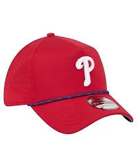 New Era Men's Red Philadelphia Phillies 39THIRTY A-Frame Perforated Flex Hat