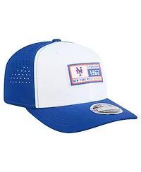 New Era Men's White/Royal New York Mets Established Patch 9SEVENTY Adjustable Hat