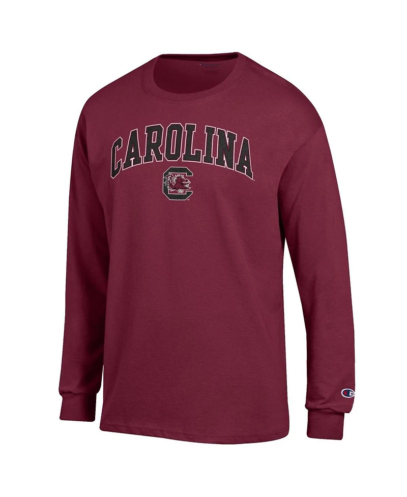 Champion Men's Garnet South Carolina Gamecocks Arch Over Logo Long Sleeve T-Shirt
