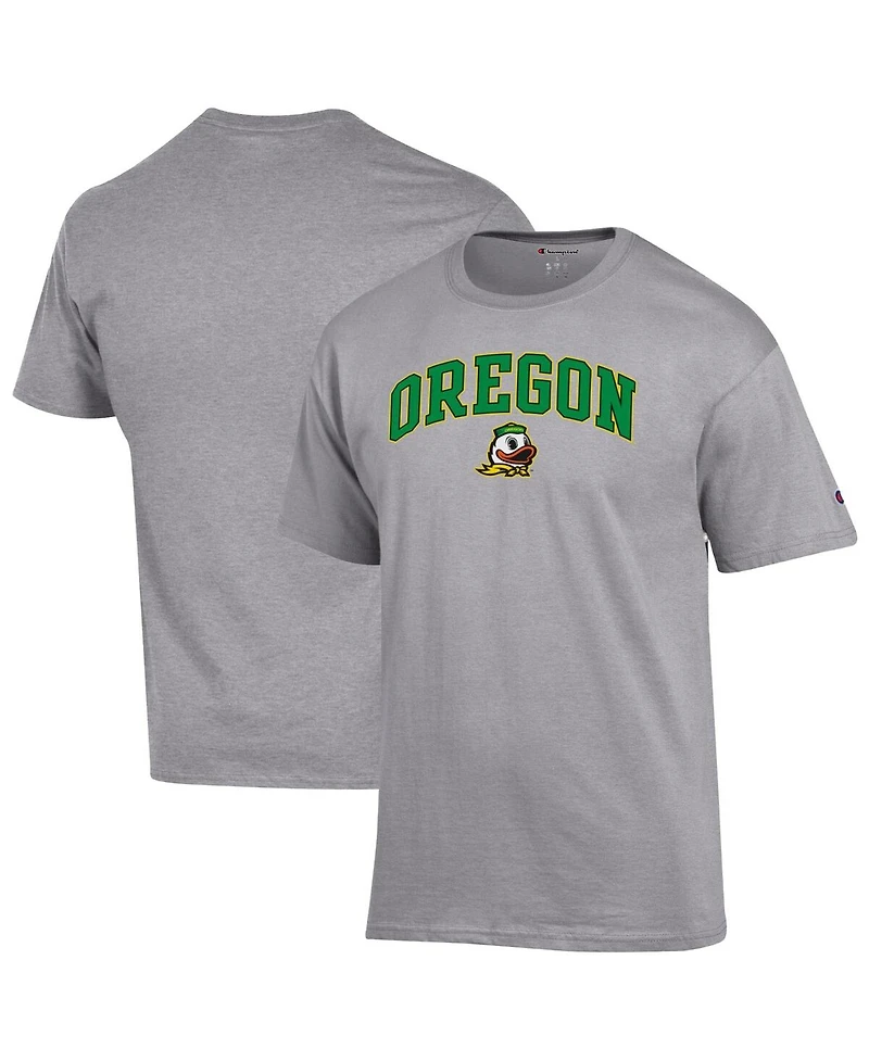 Champion Men's Heather Gray Oregon Ducks Arched Logo T-Shirt