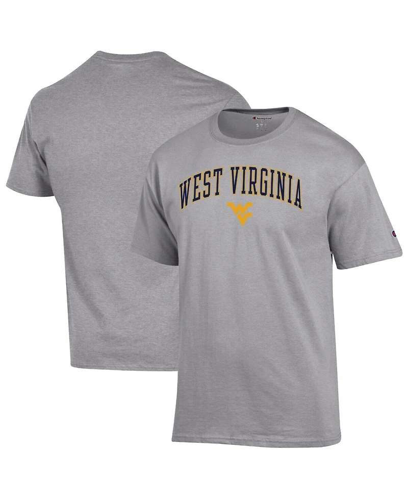 Champion Men's Heather Gray West Virginia Mountaineers Arched Logo T-Shirt