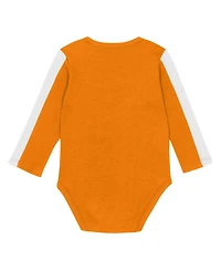 Outerstuff Baby Boys and Girls 3-Piece Tennessee Orange/White Volunteers Double Down Bodysuit Pants Set