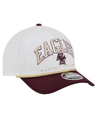 New Era Men's White/Maroon Boston College Eagles Arch Two-Tone Rope 9FORTY A-Frame M-Crown Adjustable Hat