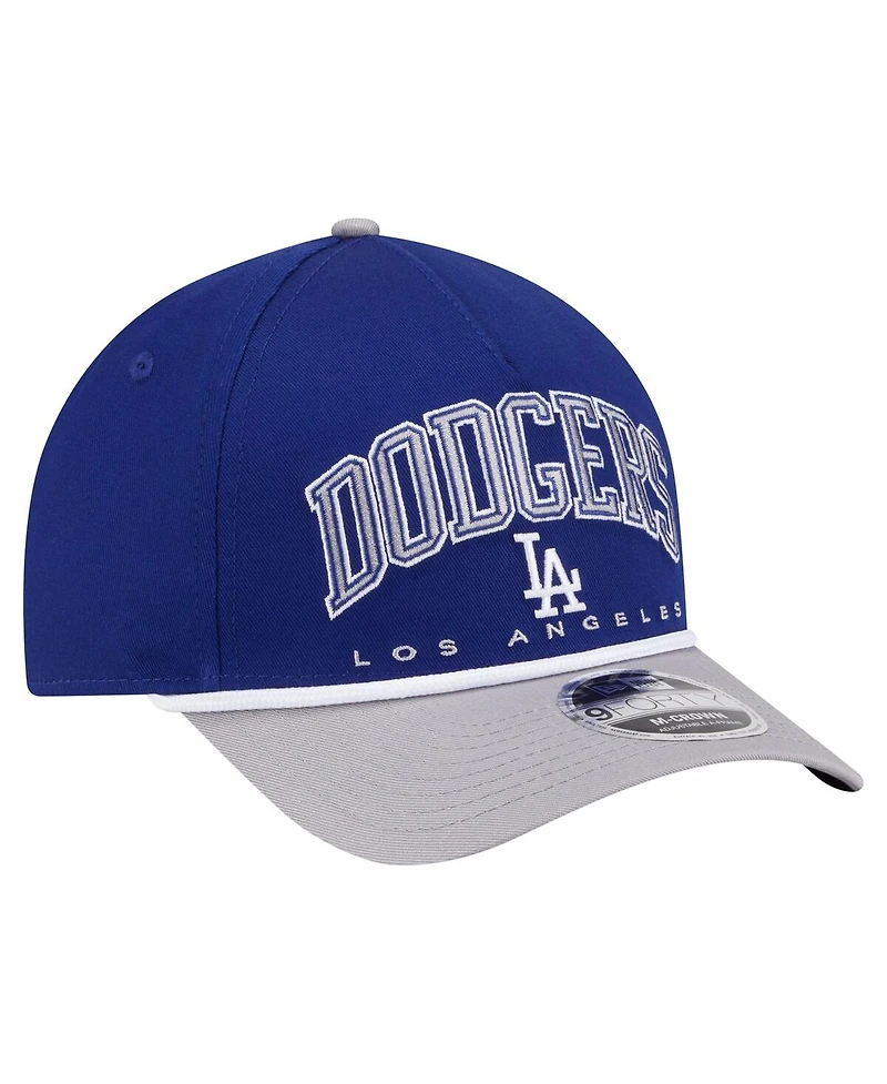 New Era Men's Royal/Gray Los Angeles Dodgers Arch 9FORTY A-Frame M-Crown Adjustable Hat