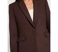 Tahari Asl Women's Herringbone Peak Lapel Blazer