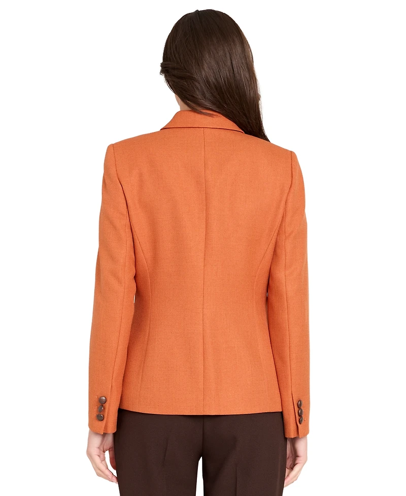 Tahari Asl Women's Herringbone Peak Lapel Blazer