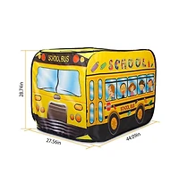 Lycvki Kids Play Tent Foldable Pop Up School Bus Tent Portable Children Baby Play House