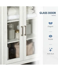 Slickblue Wall-Mounted Bathroom Cabinet with Waterproof Coating and Storage Shelves