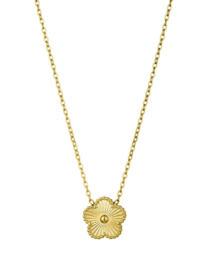 Adornia Tarnish Resistant Silver 5-Leaf Clover Pendant Necklace