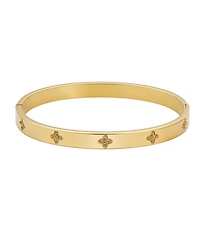 Adornia Tarnish Resistant Gold Pave Clover Cuff Bracelet