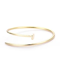 Adornia Gold Thin Nail Cuff Bracelet