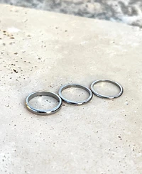 Adornia Tarnish Resistant Silver Stacking Band Set