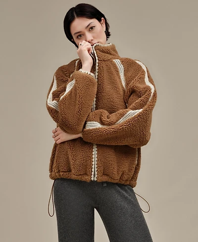 Ugg Women's Nikia Crochet Long Sleeve Fluff Jacket