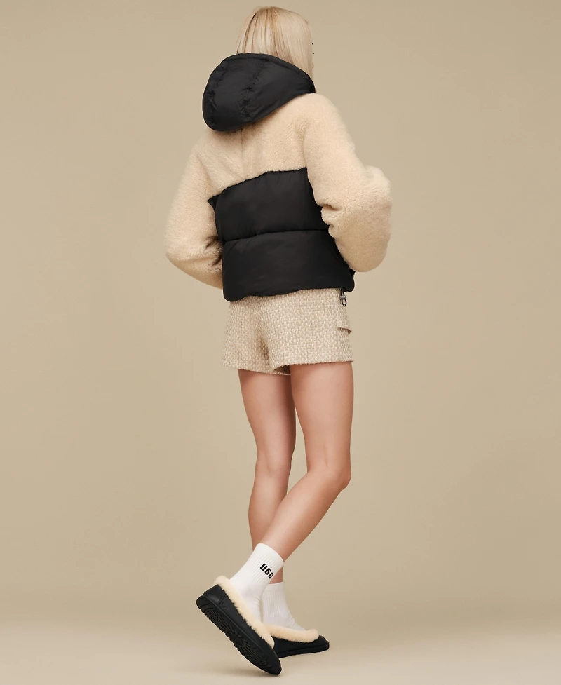 Ugg Women's Mykah Braid Trim Raglan Sleeve Puffer Jacket
