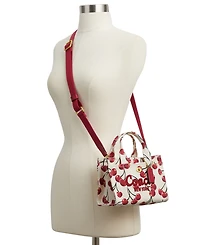 Coach Boxed Small Cherry Printed Canvas Cargo Tote Bag