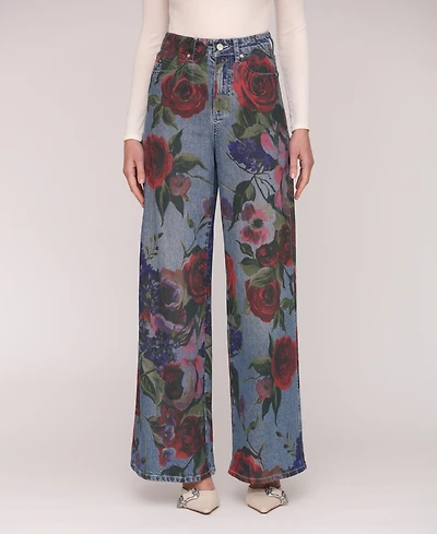 Avec Les Filles Women's High-Rise Wide-Leg Jeans