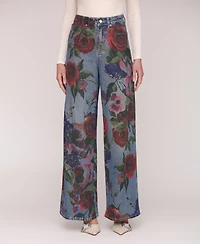 Avec Les Filles Women's High-Rise Wide-Leg Jeans