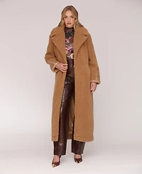 Avec Les Filles Women's Long Sleeve Oversized Belted Coat