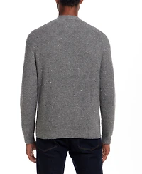 Weatherproof Vintage Men's Waffle Donegal Cardigan Sweater