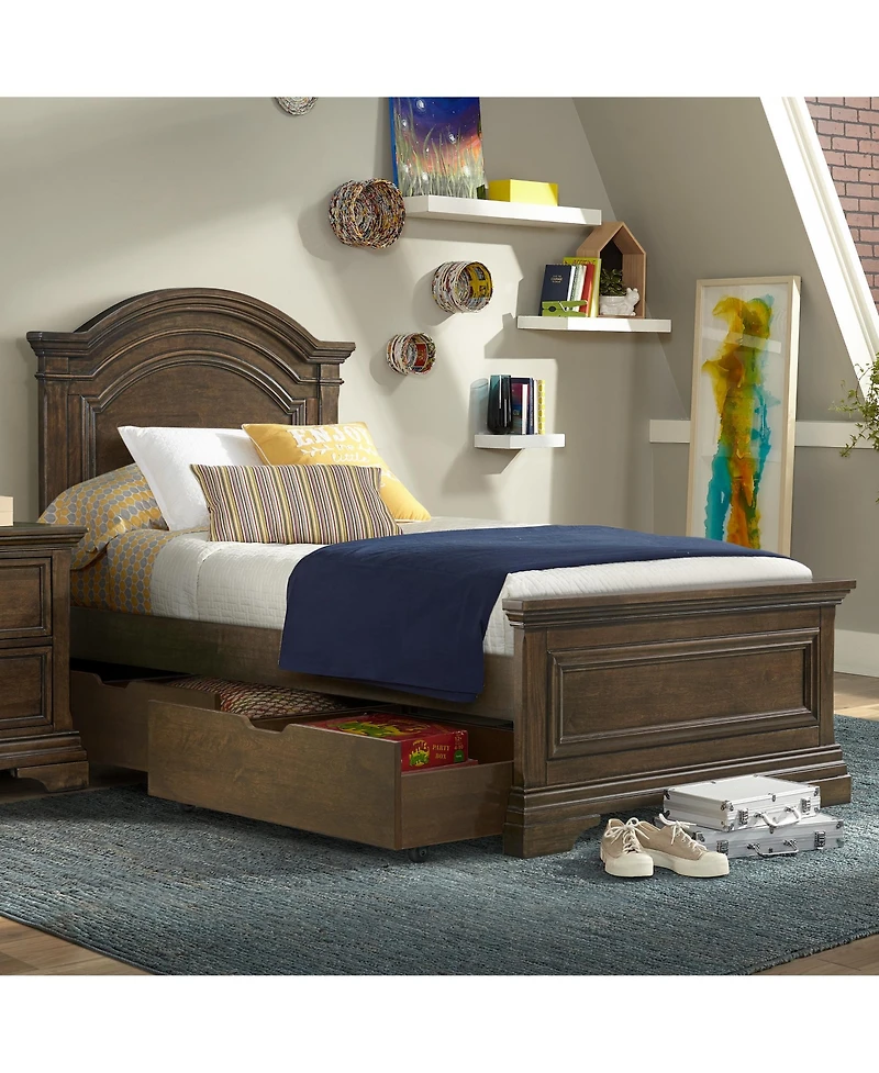 Westwood Design Olivia Traditional Wood Complete Twin Bed in Rosewood Brown
