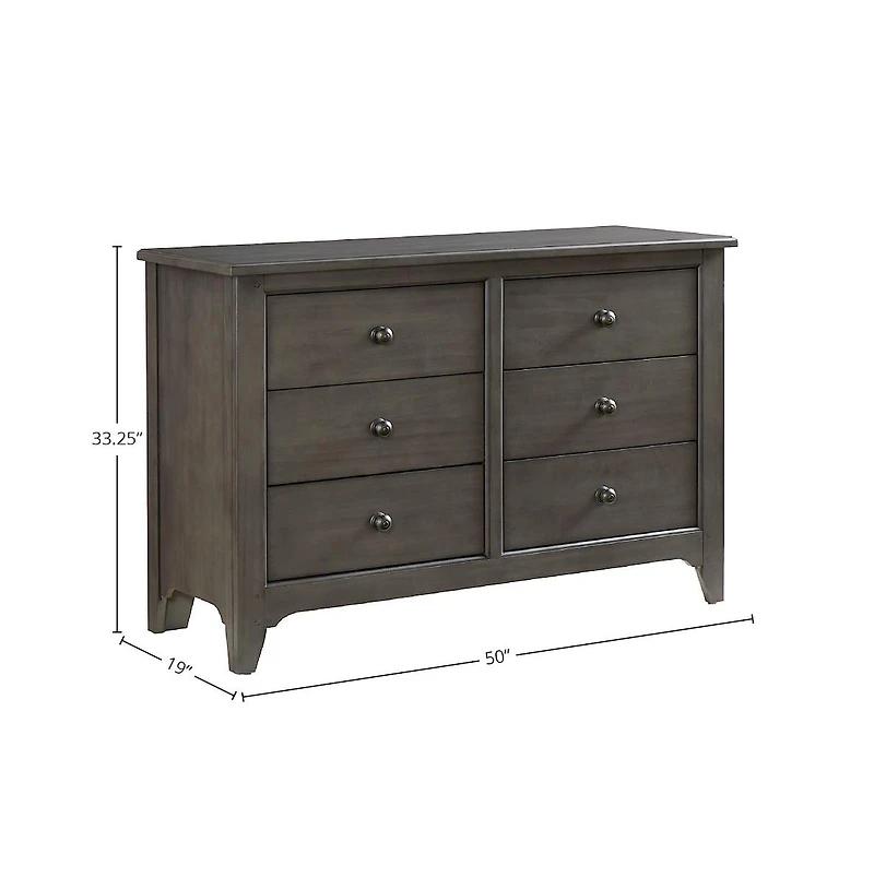 Taylor 6-Drawer Dresser, Dusk