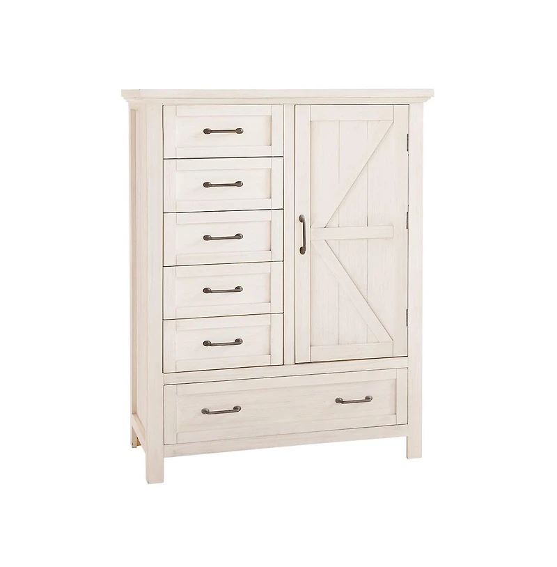 Westwood Design Westfield Traditional Chifforobe in Brushed White Finish