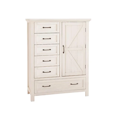 Westwood Design Westfield Traditional Chifforobe in Brushed White Finish