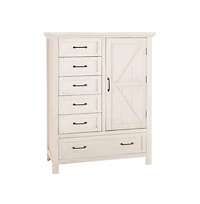 Westwood Design Westfield Traditional Chifforobe in Brushed White Finish