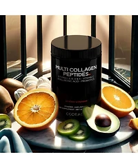 Codeage Multi Collagen Peptides Powder + Probiotics Black Edition, Vitamin C, Hyaluronic Acid Powder Supplement, Grass-Fed, Hydrolyzed, Zero Carbs, Ty