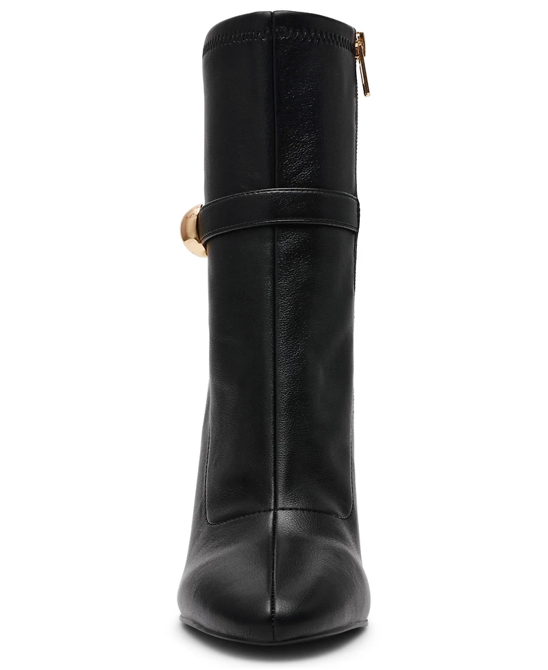 Steve Madden Women's Aroma-b Studded High-Heel Dress Booties