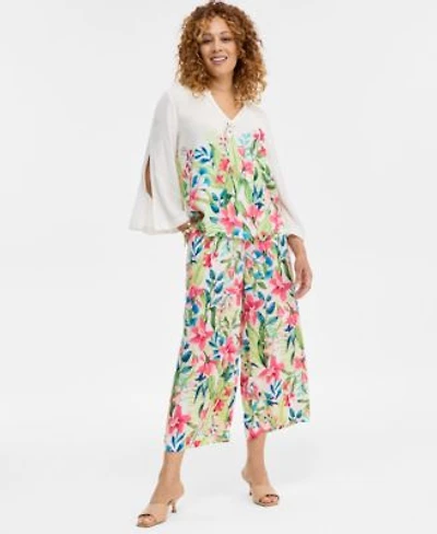 Jm Collection Womens Printed Top Pants Macys Exclusive