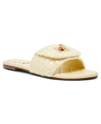 Steve Madden Women's Moreland-s Turnlock Square Toe Slide Sandals