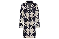 Olsen Longline Houndstooth Statement Cardigan