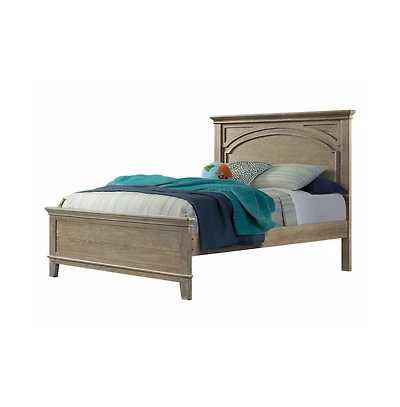 Westwood Design Leland Traditional Wood Complete Full Bed in Sandwash Gray
