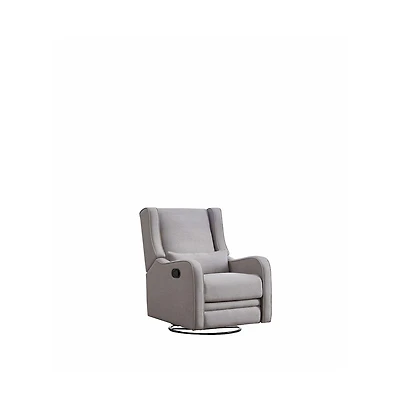 Westwood Design Elsa Fabric Manual Swivel Glider and Recliner in Gray