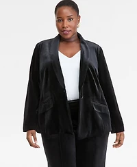 I.n.c. International Concepts Plus Velvet Blazer, Created for Macy's