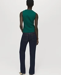 Mango Women's Jewel Buttons Knitted Vest
