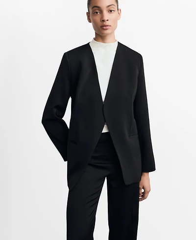 Mango Women's Double-Breasted Suit Jacket