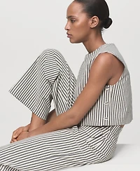 Mango Women's Pockets Striped Pants
