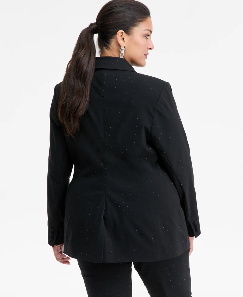 I.n.c. International Concepts Plus Embellished Peak-Lapel Blazer, Macy's Exclusive