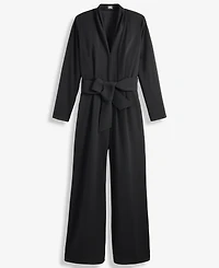 I.n.c. International Concepts Women's Long-Sleeve Tie-Belt Jumpsuit, Macy's Exclusive