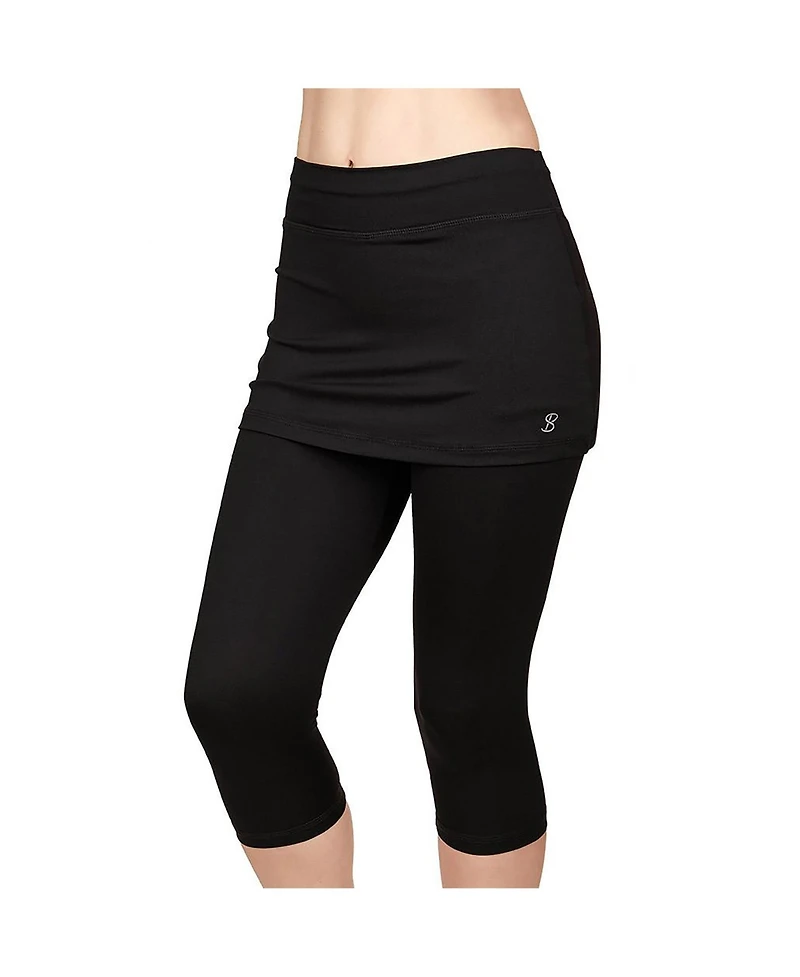 Sofibella Women's Uv Staples Abaza 13in Tennis Skirt with Capri Leggings