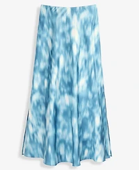 I.n.c. International Concepts Women's Printed Satin Midi Skirt, Macy's Exclusive
