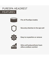 Intex 28505E PureSpa Cushioned Foam Headrest Pillow Hot Tub Spa Accessory, White
