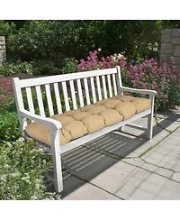 Aoodor 46" x 19.7" 5.1" Outdoor Polyester Tufted Bench Cushion, Water-resistant & Fade-Resistant, Cushion for Love Seat
