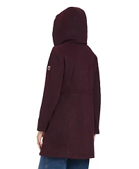 Vince Camuto Women's Zip Front Walker Coat With Detachable Hood