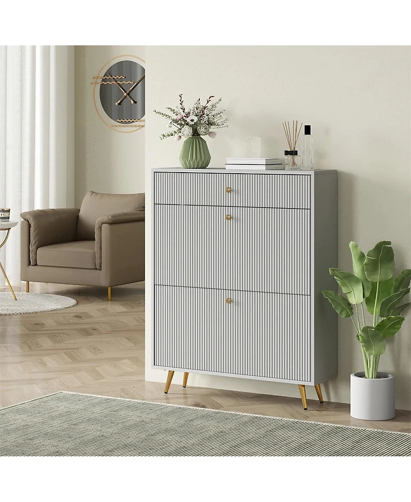 Slickblue Shoe Cabinet with Adjustable Shoe Rack for Organized and Space-Saving Storage For Entryway