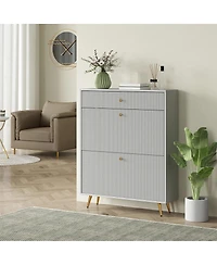 Slickblue Shoe Cabinet with Adjustable Shoe Rack for Organized and Space-Saving Storage For Entryway