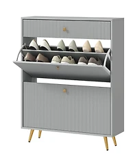 Slickblue Shoe Cabinet with Adjustable Shoe Rack for Organized and Space-Saving Storage For Entryway