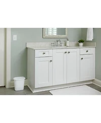 Rubbermaid 6 Quart Bedroom, Bathroom, and Office Wastebasket Trash Can, White